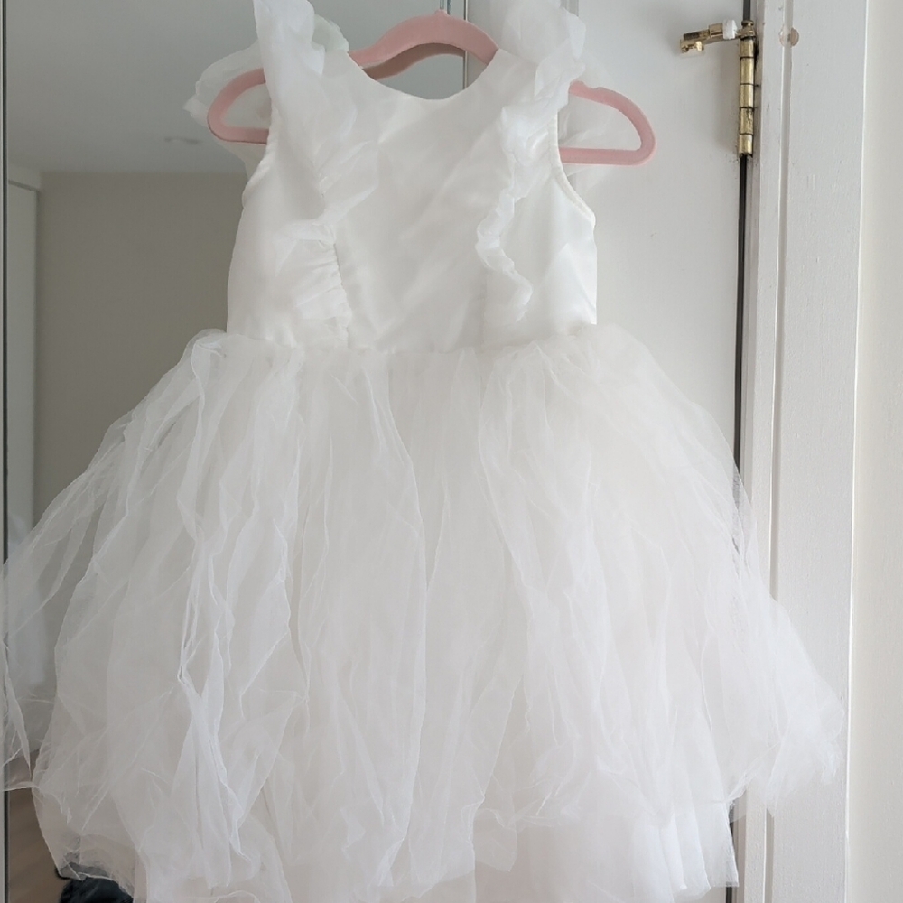 Elegant White Kids Formal Dress